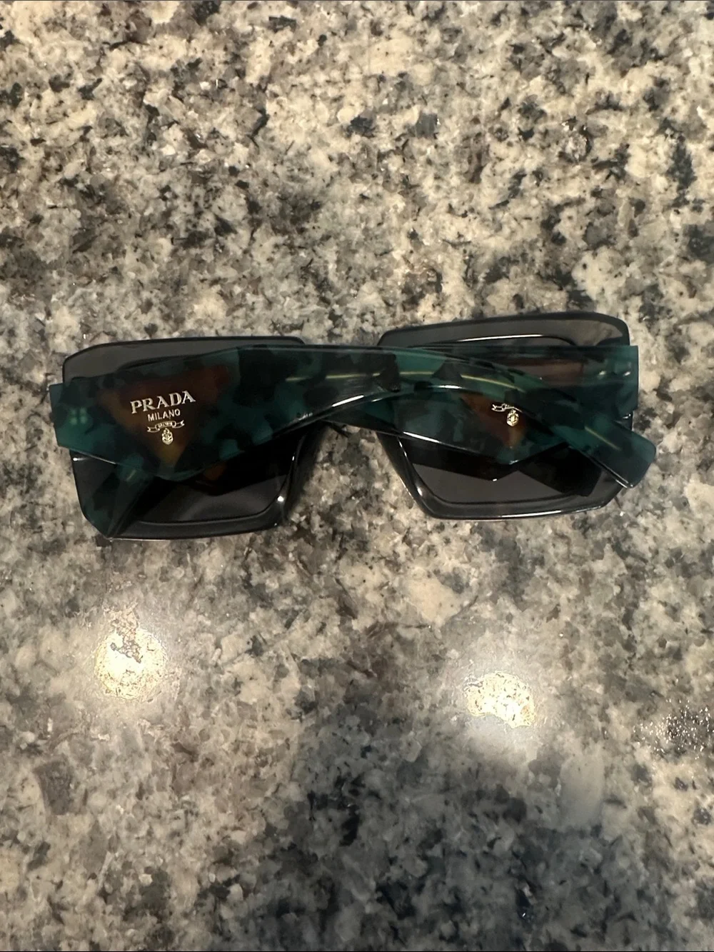 Prada Oversized Square Sunglasses - Black Frame, Dark Lenses